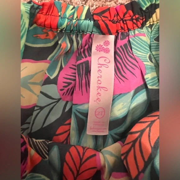 Girl 2T summer Tropical Leaf Print Dress - Picture 2 of 3